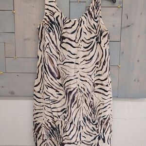 Zebra Print Sleeveless Dress